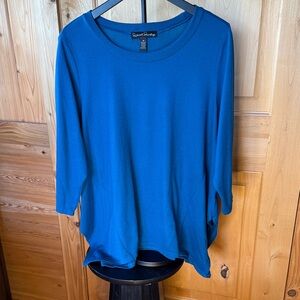 French Laundry Teal Long Sleeve Women's Top